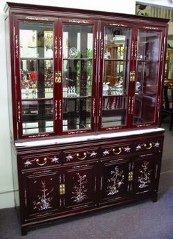 Rose wood China cabinet,living room cabinet