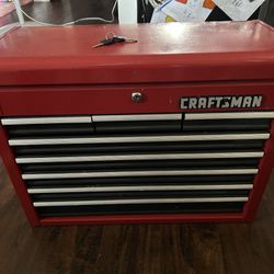 Craftsman 8 Drawer Toolbox, Top Box, With Key