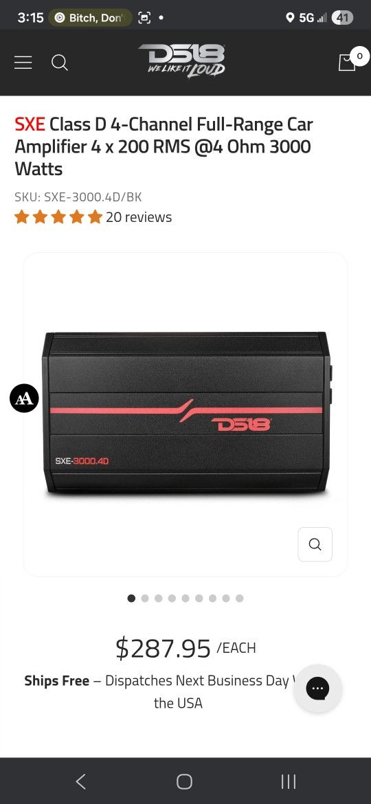 Car Amp 3000 Watt Brand New ,4 Ds18 Door Speakers ,2 12in Rockford fosgate Subs