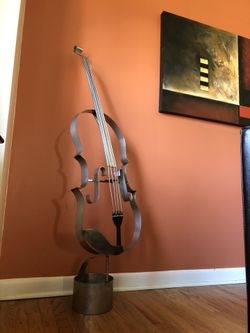 Stainless Steel Violin Sculpture