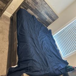 Wood Full Bed Frame & Dresser