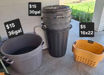 Plastic Tub, Trash can, clothes basket