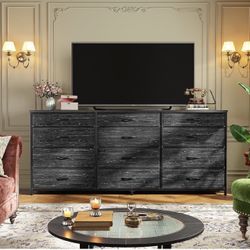55" Long Dresser for Bedroom with 12 Fabric Drawers