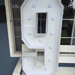 4ft plastic marquee number 9