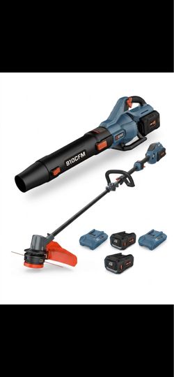 SENIX-60volt BLOWER-810CFM and straing trimmer edger with batteries 3ah and 4ah and 2 chargers