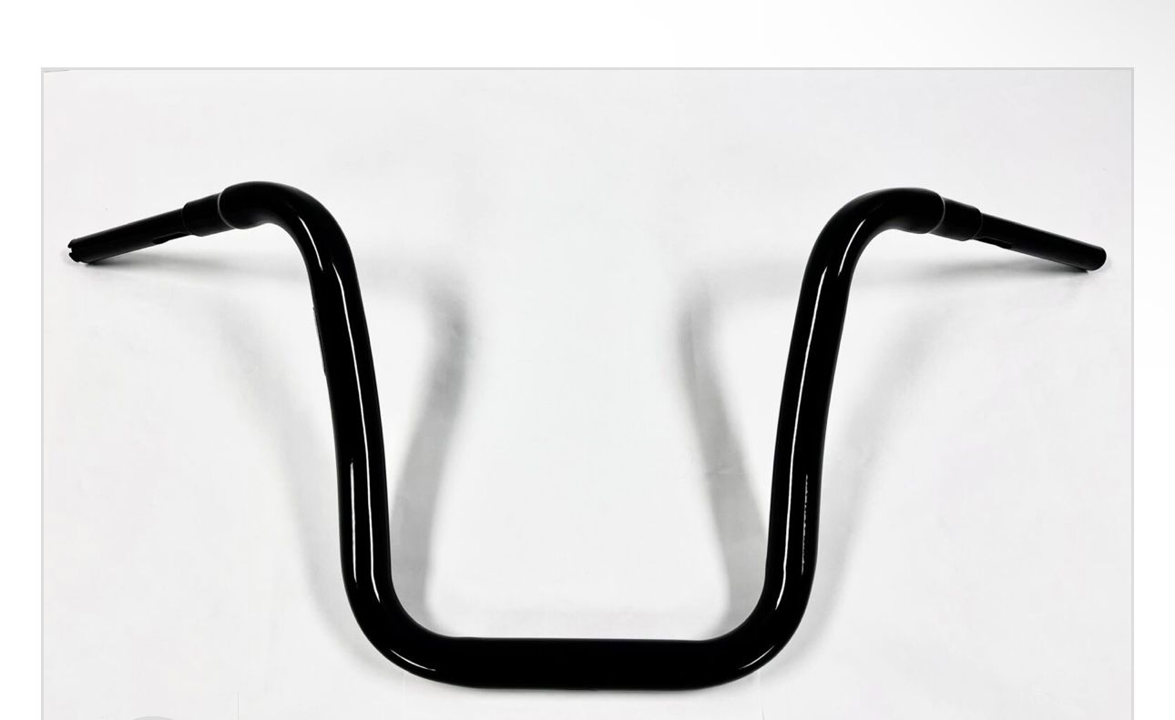 Carlini ape hangers -  Gangster Ape 1.50” 16” Black Throttle By Wire ape hangers