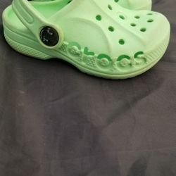 Crocs Shoes Kids 6 Toddler Baya Slip On Clogs Mint Green Iconic Comfort