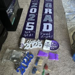 Graduation Stuff (purple/white) (blue/white)