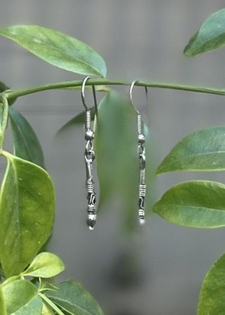 🪴Pretty Tibetan Sterling Silver Dangle Earrings ~ New!