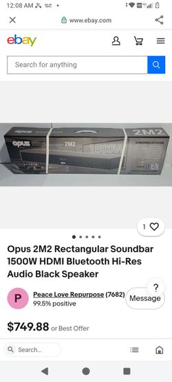 Opus 2M2 Soundbar 1500W HDMI Bluetooth 400 OBO NEED GONE BUT NOT GIVING IT AWAY