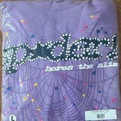 purple sp5der punk hoodie
