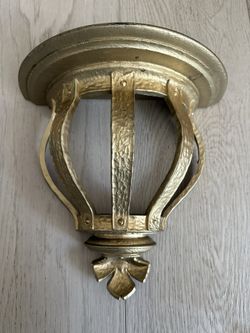 Vintage 1968 Dart Industries 3505 Gold Painted Hanging Wall Shelf