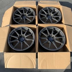 Like New 18” Audi Mercedes BMW Gunmetal Grey TSW Imatra Rotary Forged Wheels 5x112