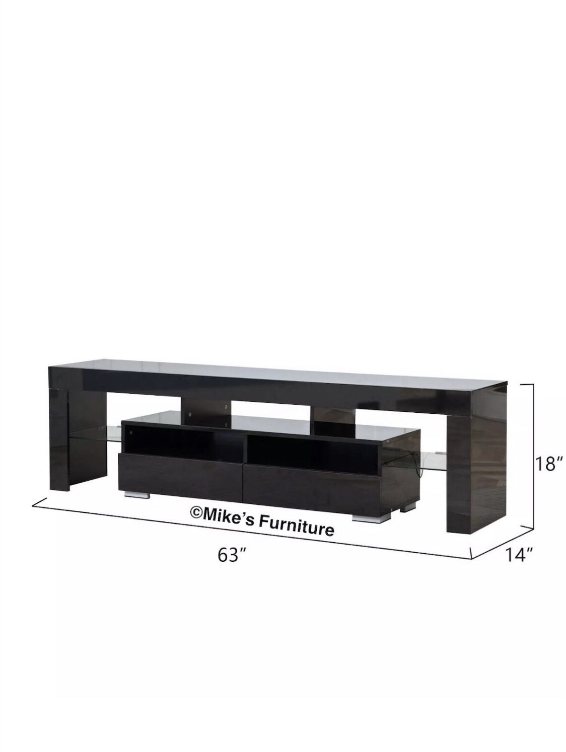 Brand new 63” TV stand entertainment center wall unit with L.E.D lights Furniture