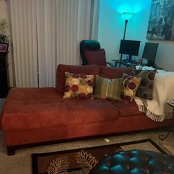 Free Burgundy L Shape Couch 