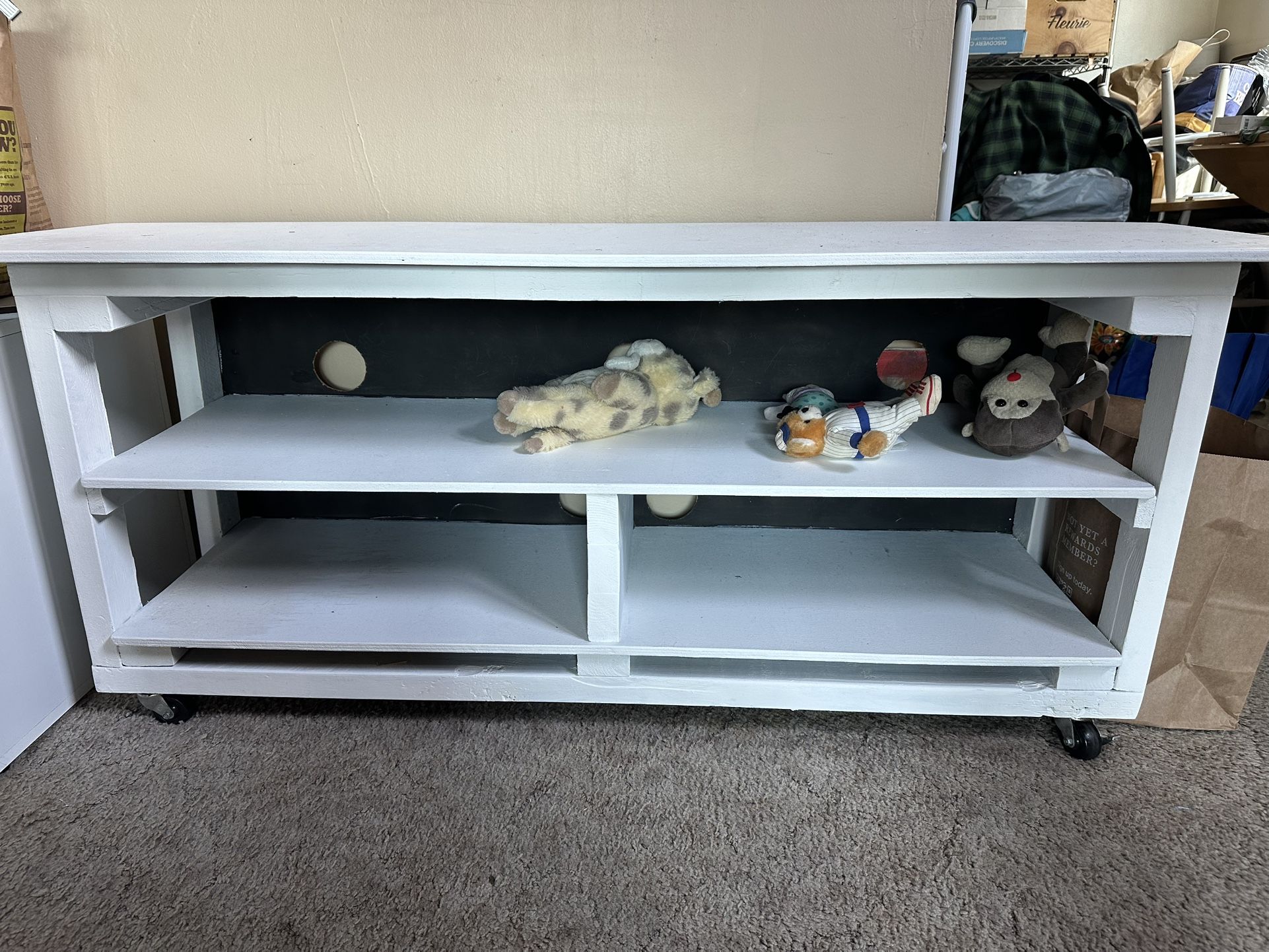White Wood TV Stand