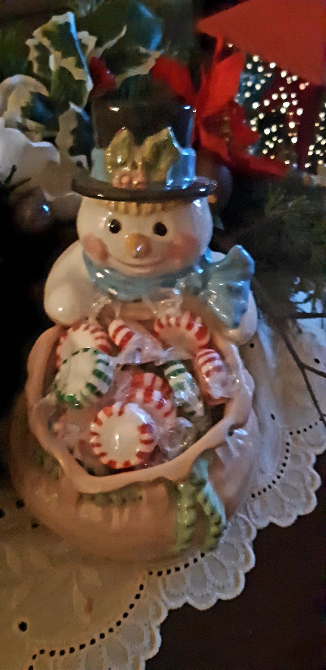Sweet Snowman Candy Dish