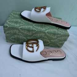 Gucci White Slide 