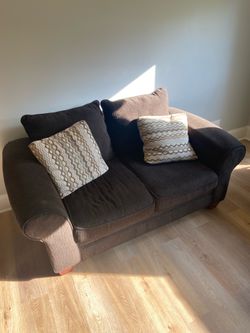 SOFA AND LOVE SEAT SET AND WALL ART