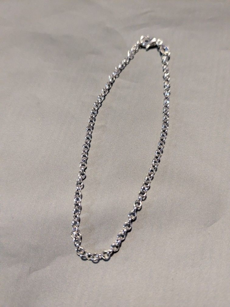 925 Sterling Silver 8” 2mm bracelet (rolo link)
