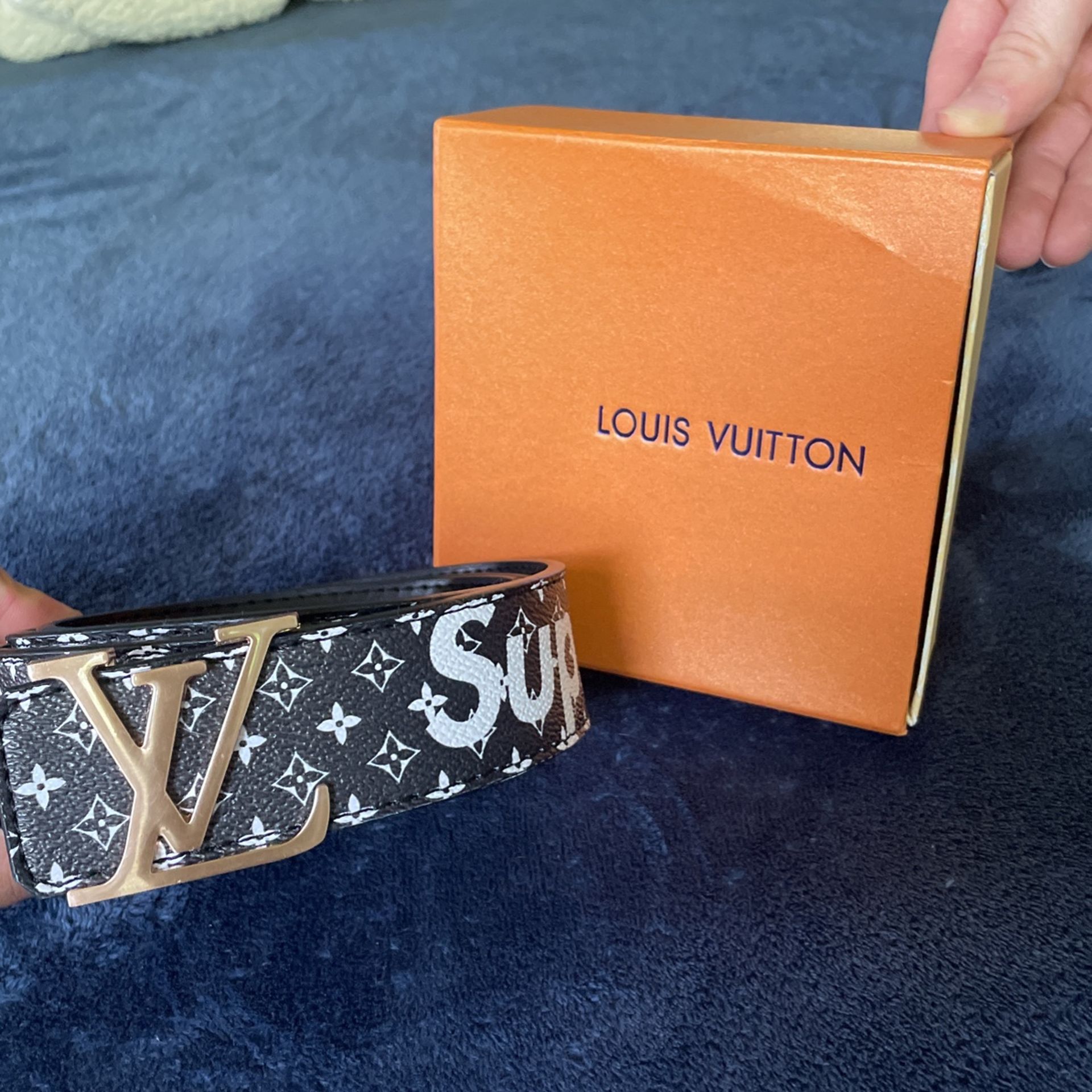 Supreme LV belt custom black - Main Image