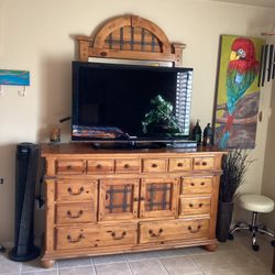Bedroom Set- Dresser, Mirror, Headboard And Two Bedside Tables