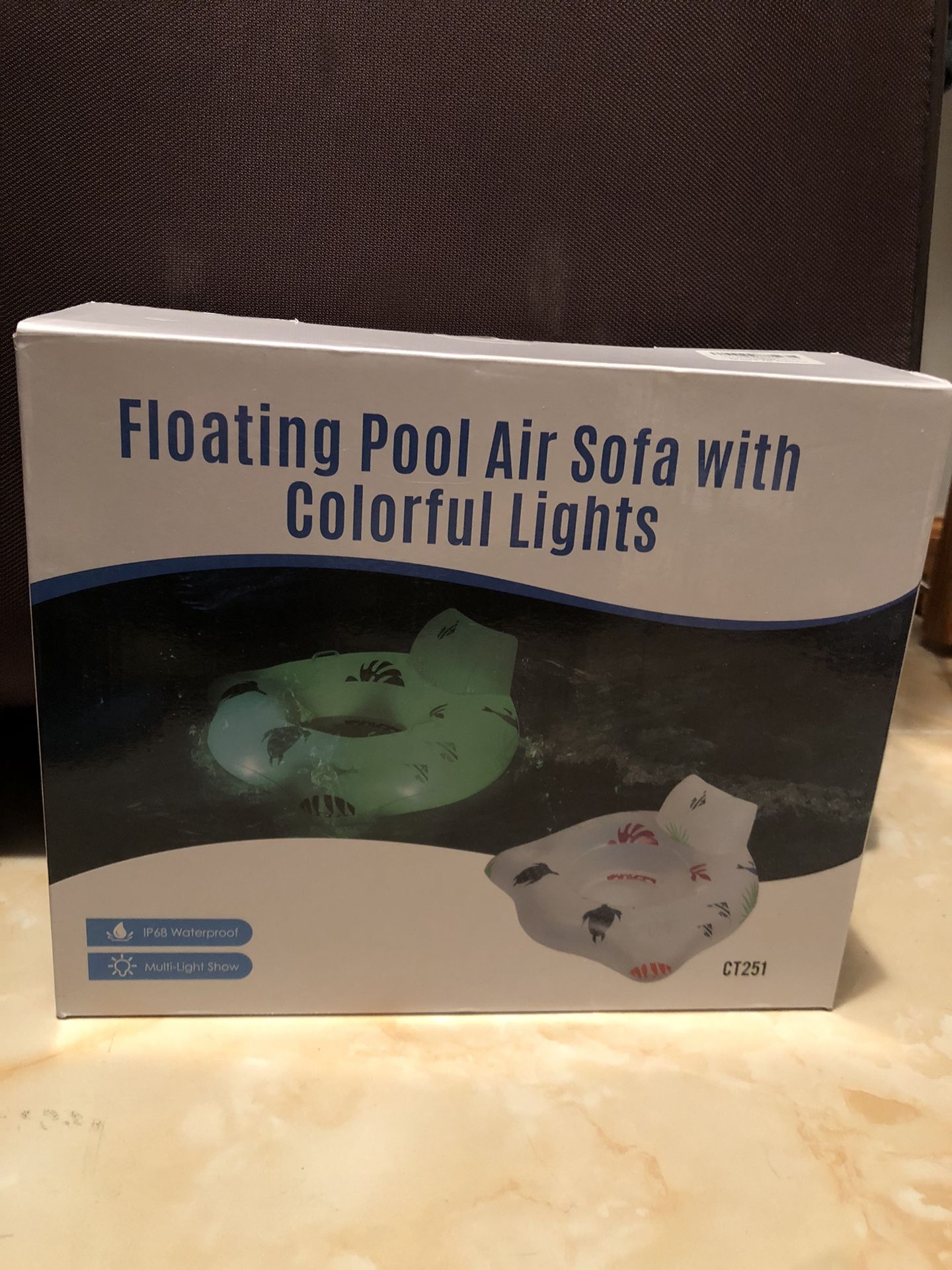 Floating Pool Air Sofa With Colorful Light(never Used)