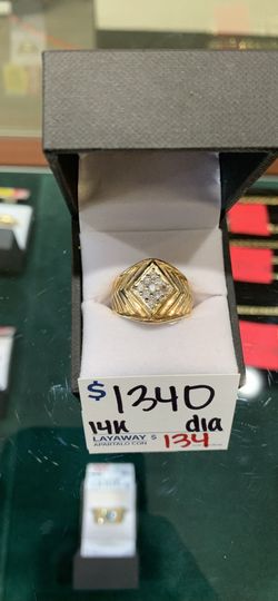 14k Mens Diamond Ring