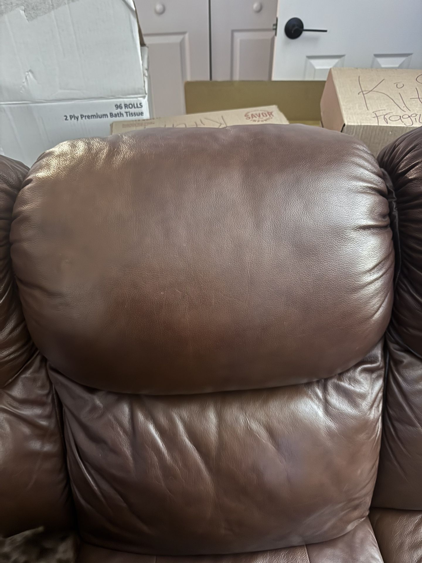 Leather Recliner Couch
