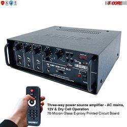 Amplifier Home Audio Receiver Amp Home Stereo System USB Input 3 Mic Aux Mini Amplifier for Speakers Surround Sound 5 Core AMP 30W-UTX-DLX