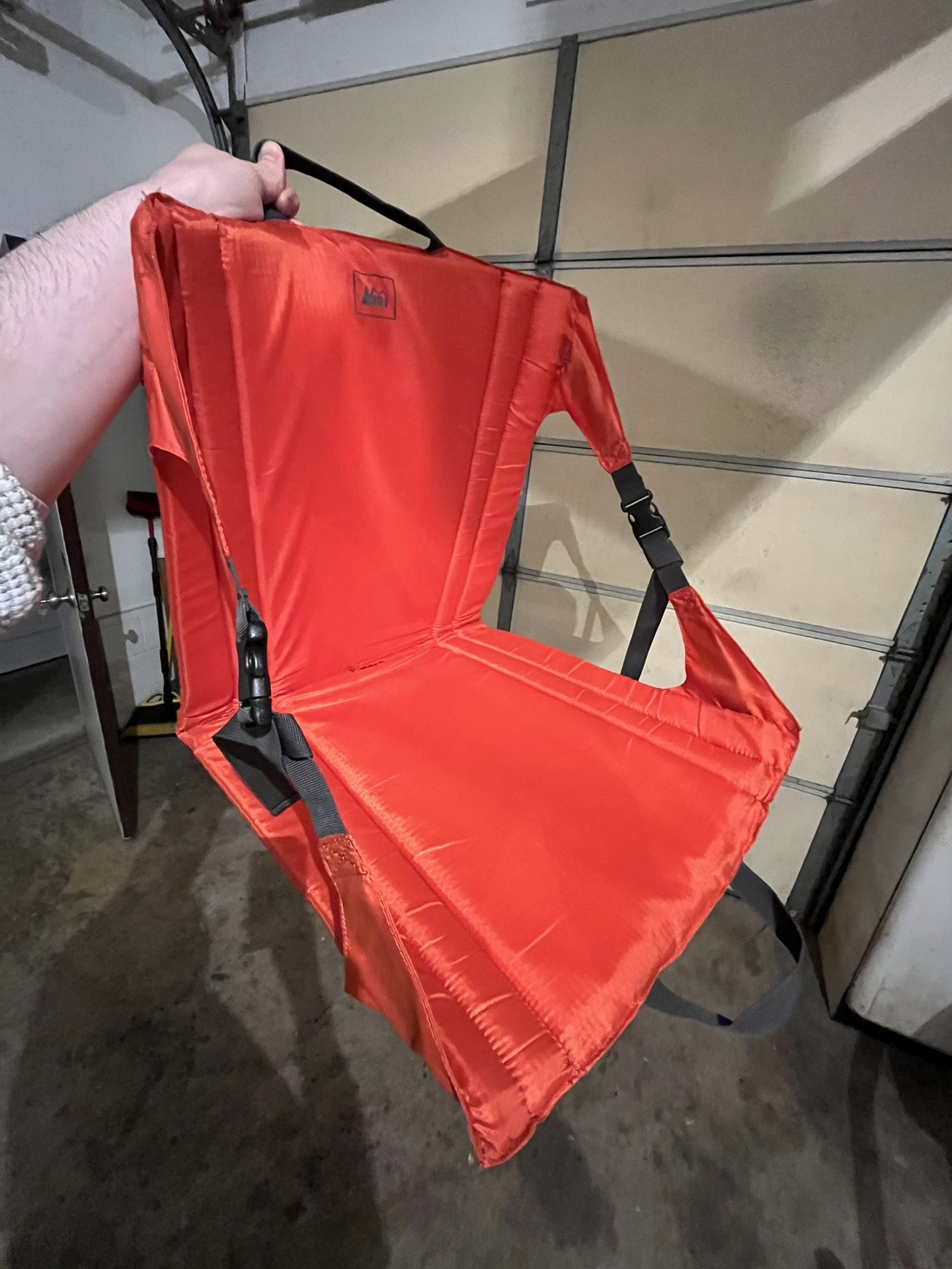 REI Foldable Chair – Great for Camping, Festivals, Parks, Sporting Event Seating, Back Support