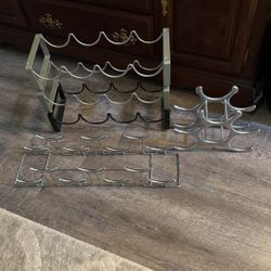 Lot Of 5 Metal Wine Racks
