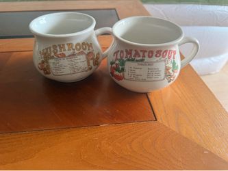 Cute Vintage Soup Mugs