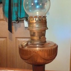 Vtg Aladdin Oil Lantern With Globe