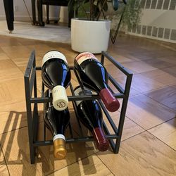 4-Bottle Stackable Container Store Wine Rack