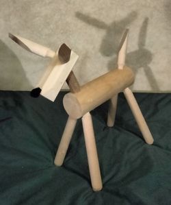 Handmade Wood Reindeer 