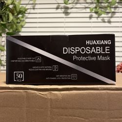 Black Disposable Mask   Mascarilla Desechable Negra 