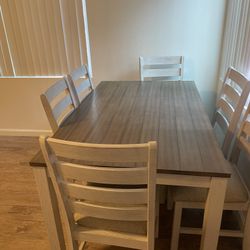 Dining Room Six Chairs and Table