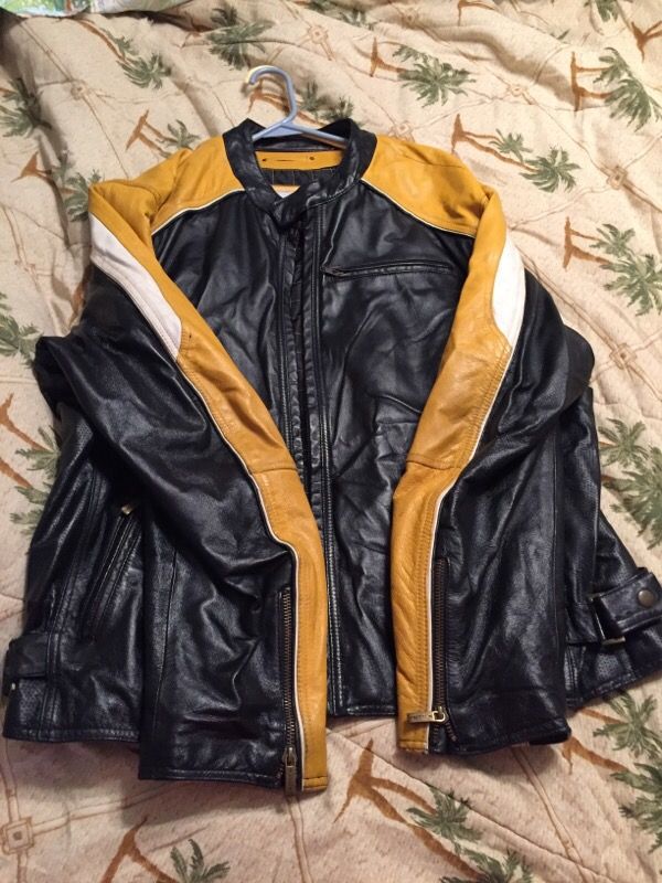 Leather motorcycle jacket