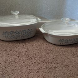 Corning Ware 2 1/2  & 1 1/2 Quart With Lids 