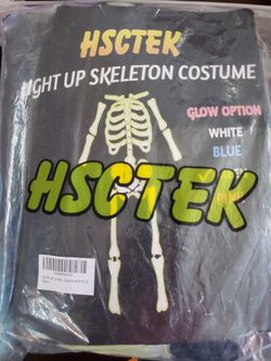 Light Up Skelton Costume, Size 8-10