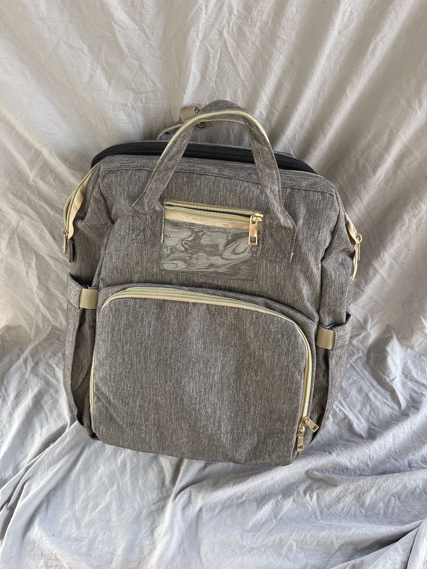 Diaper Bag With Collapsible Crib