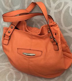 Kathy Van Zeeland handbag purse orange Brand new