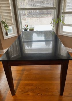 Black granite table