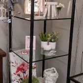 Narrow Glass + Metal  Shelf $50  2 Available