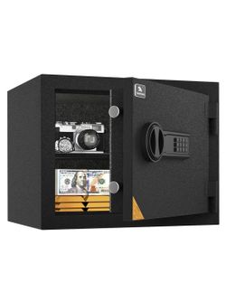 Fireproof safe with Digital Lock 1.2 Cubic Feet, Black