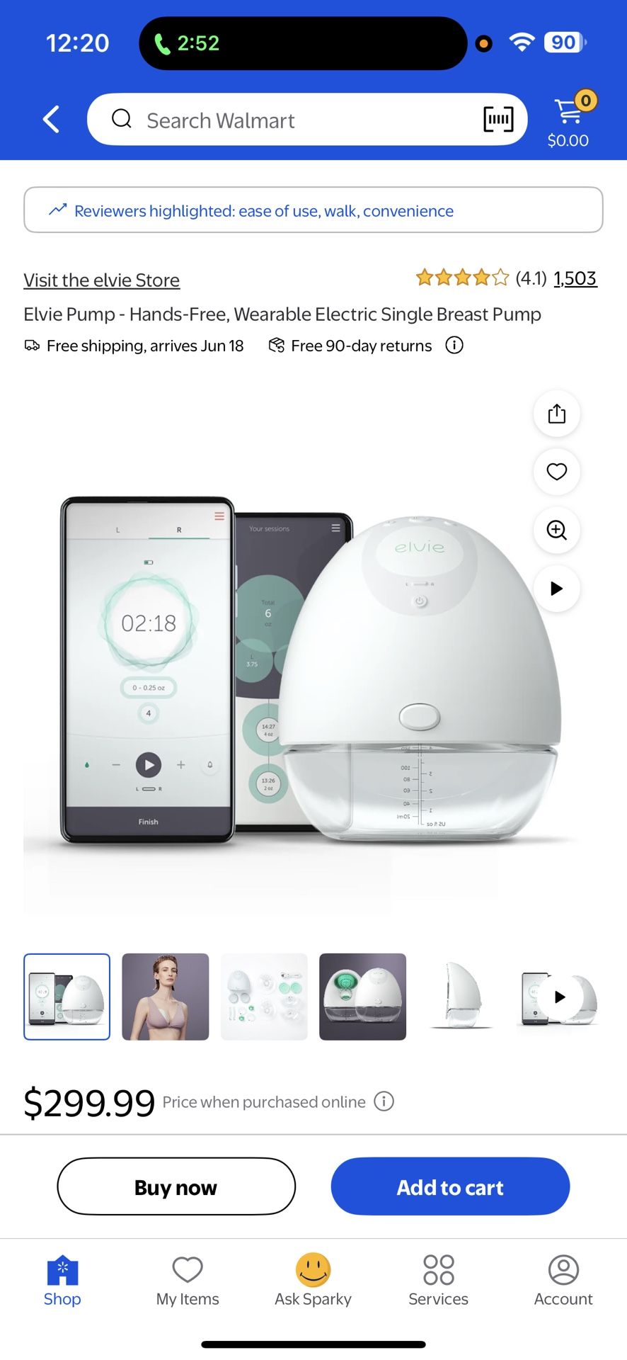 Elvie single breast pump New