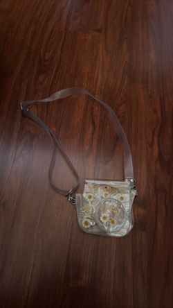 Clear Floral Crossbody Camera Bag