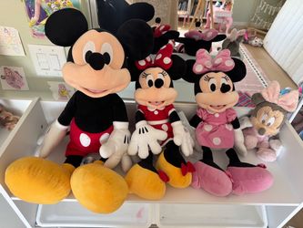 Disney Mickey & Minnie Mouse Plush Stuffed Animal Lot – 4 Pieces, Like News