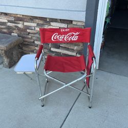 Picnic Coca Cola Foldable Chair With A Tray
